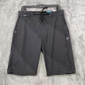 Fox Racing Shorts Mens Size 32 Gray/Black Hydro Series Boardwalk  Hybrid Beach